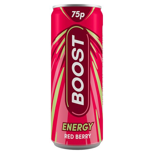 Boost Energy Red Berry PM 75p 250ml pack shot