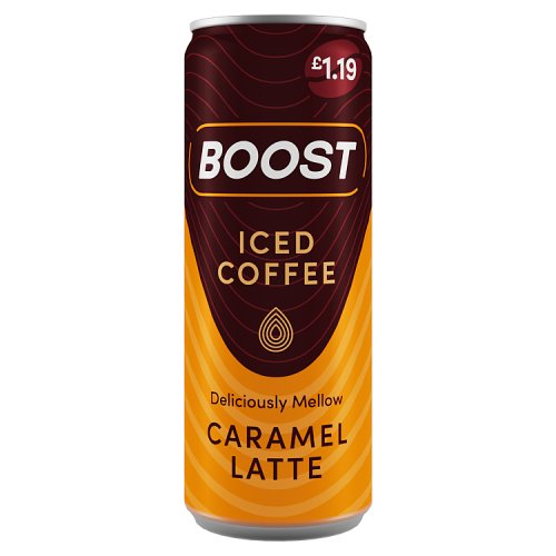 Boost Iced Caramel Latte PM £1.19 250ml pack shot