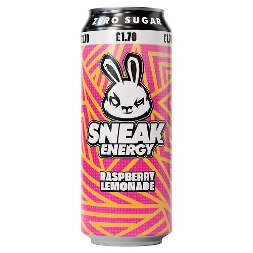 Sneak Energy Rapsberry Lemonade 500ml PM £1.70 pack shot