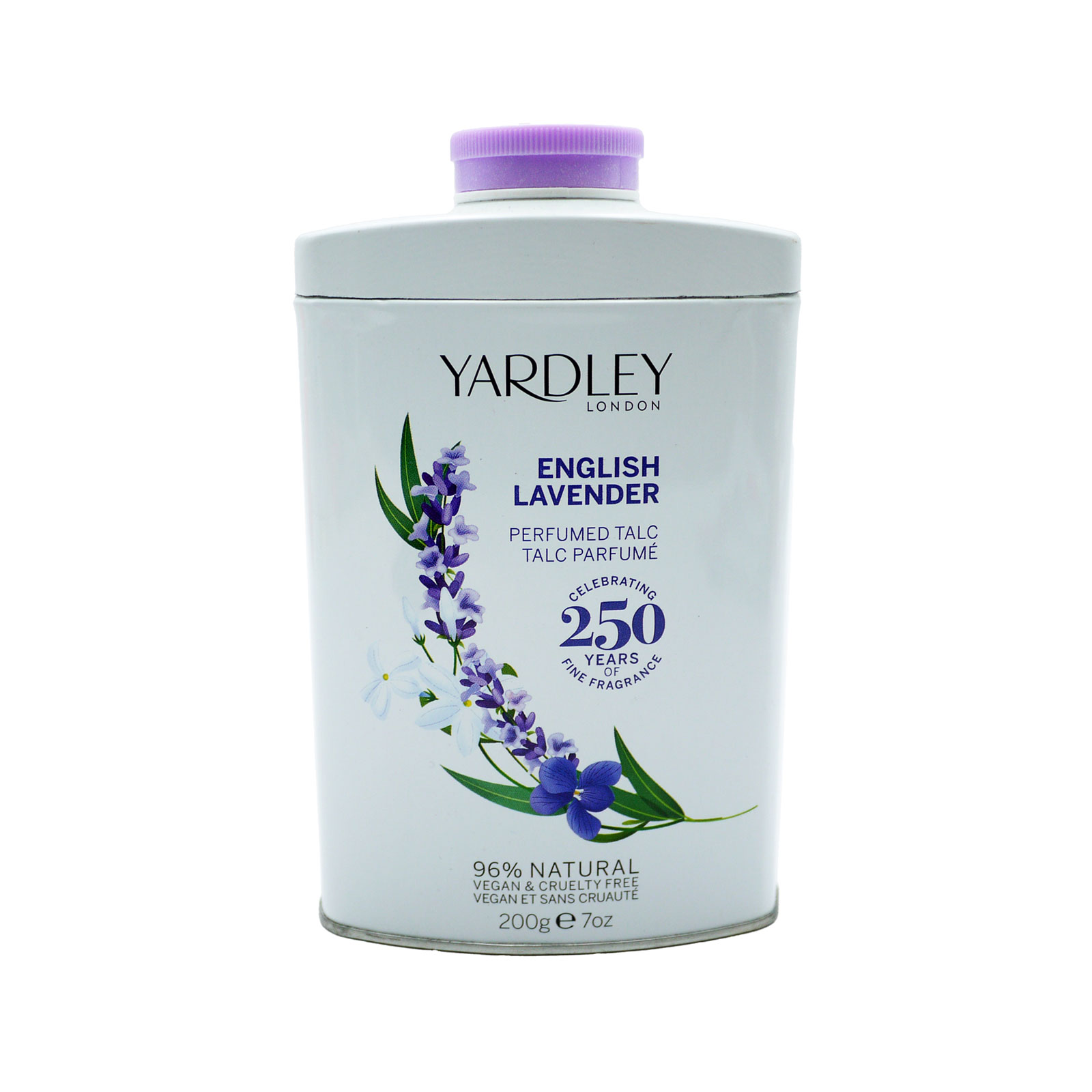 Yardley Body Powder Eng Lavender 200ml pack shot