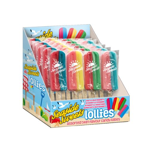 Seaside Sweets Lollies Assorted Twin Flavour 58g pack shot