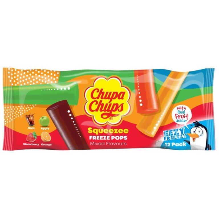 Chupa Chups Squeezee Freeze Pops 12pk 600ml pack shot