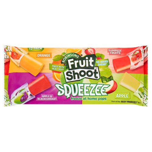 Robinsons Fruit Shoot Squeezee Freeze Pops 12pk 540ml pack shot