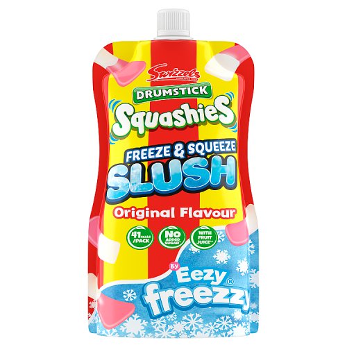 Swizzels Drumsticks Slush Pouch Raspberry & Milk 250g pack shot