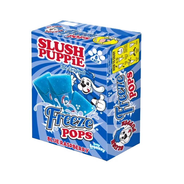 Slush Puppie Blue Raspberry Triangles Freeze Pops 496ml pack shot