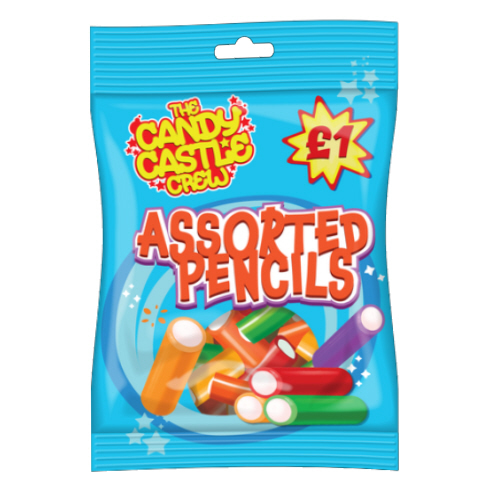 Candy Castle Crew Pencil Bites PM £1 90g pack shot
