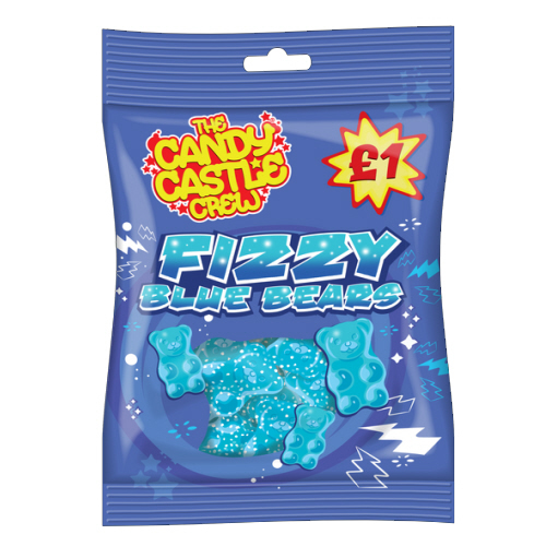 Candy Castle Crew Fizzy Blue Rasp Bears PM £1 90g pack shot