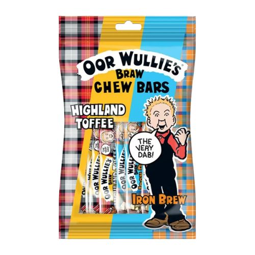 Oor Wullie Chewbar Mix Chewy Toffee Iron Brew 150g pack shot