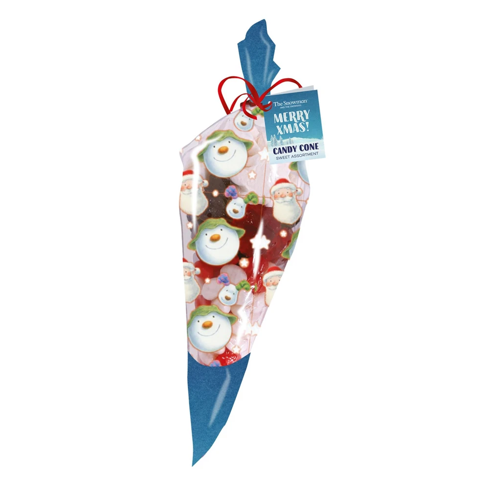 Snowman & Snowdog Candy Cone 150g pack shot