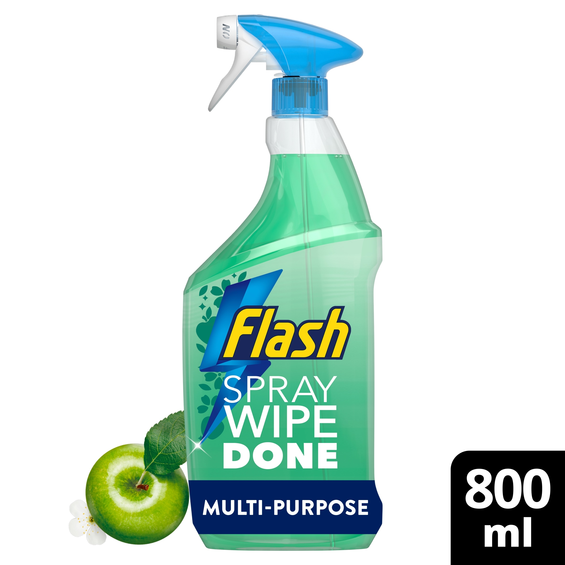 Flash Spray Wipe Apple Blossom PM £3.49 800ml pack shot