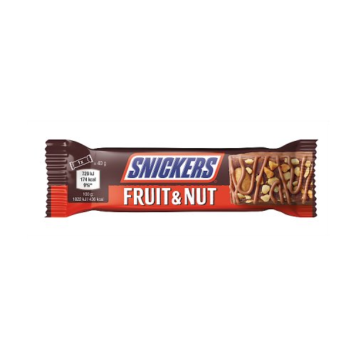 Snickers Triple Fruit & Nut 40g pack shot