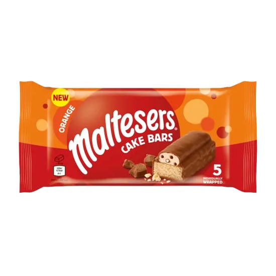 Maltesers Orange Cake Bar 5pk pack shot