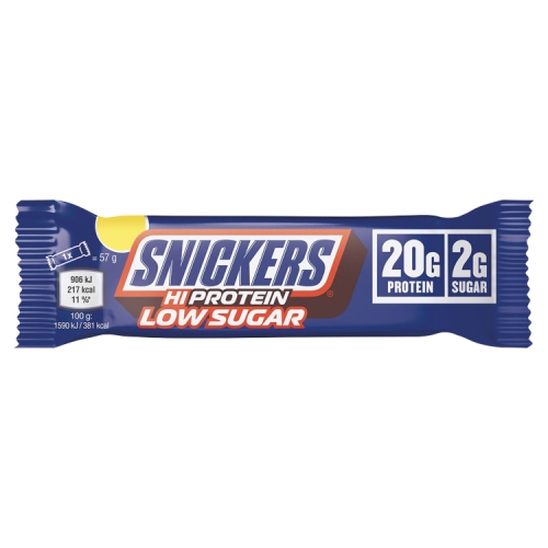 Mars Hi-Protein Snickers Low Sugar Bar 57g pack shot