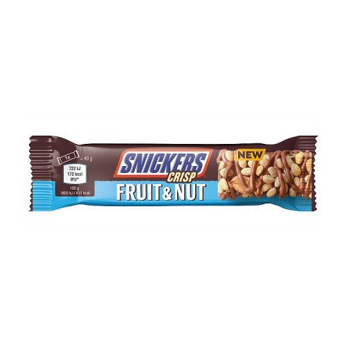 Snickers Crisp Triple Treat Fruit & Nut 40g pack shot