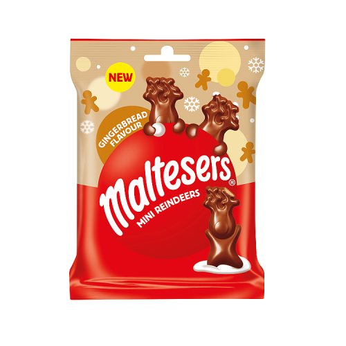 Maltesers Mini Gingerbread Reindeer 59g pack shot