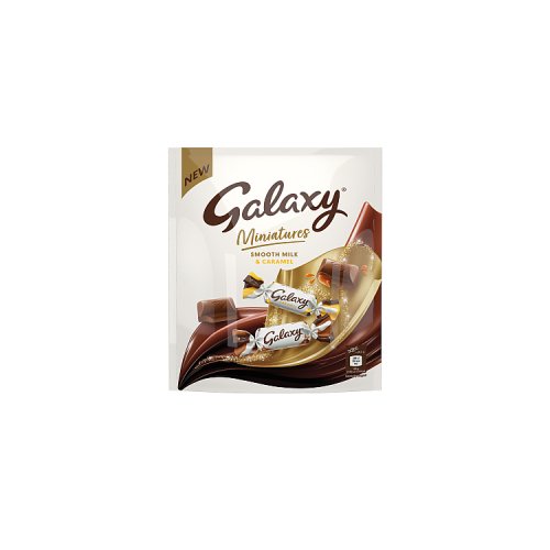 Galaxy Milk Chocolate & Caramel Mini Bars 260g Pouch pack shot
