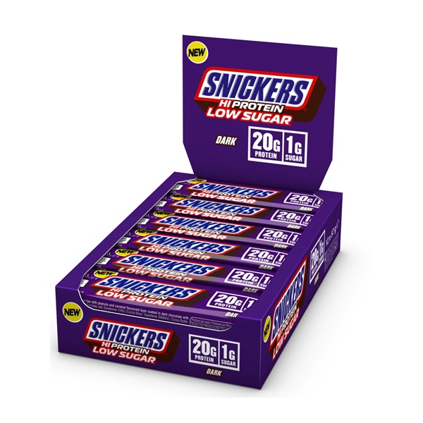 Mars Hi-Protein Snickers Dark Choc Low Sugar 57g pack shot