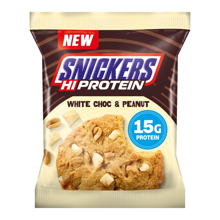 Mars Hi-Protein Cookies Snickers White Chocolate 60g pack shot