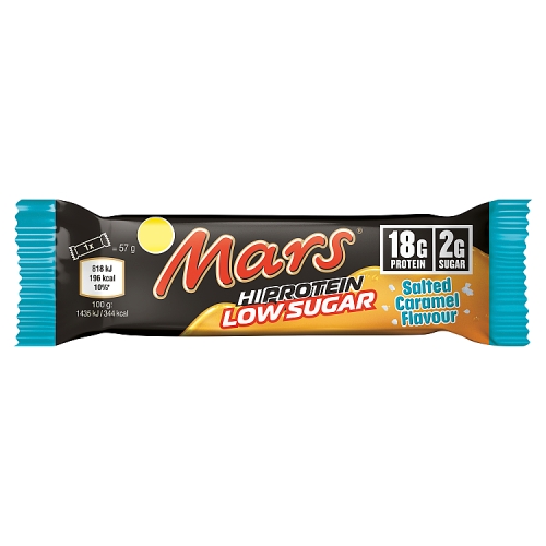 Mars Hi-Protein Salted Caramel Low Sugar 57g pack shot