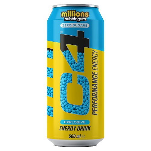 C4 Energy Millions Bubble Gum 500ml pack shot