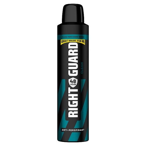 Right Guard 48h Anti Pers Deo Men Clean 250ml pack shot