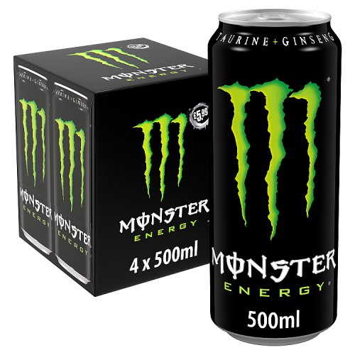 Monster Energy Original 4pk (4 x 500ml) PMP pack shot
