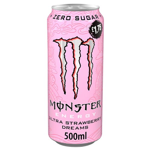 Monster Energy Drink Strawberry Dream 500ml PMP pack shot