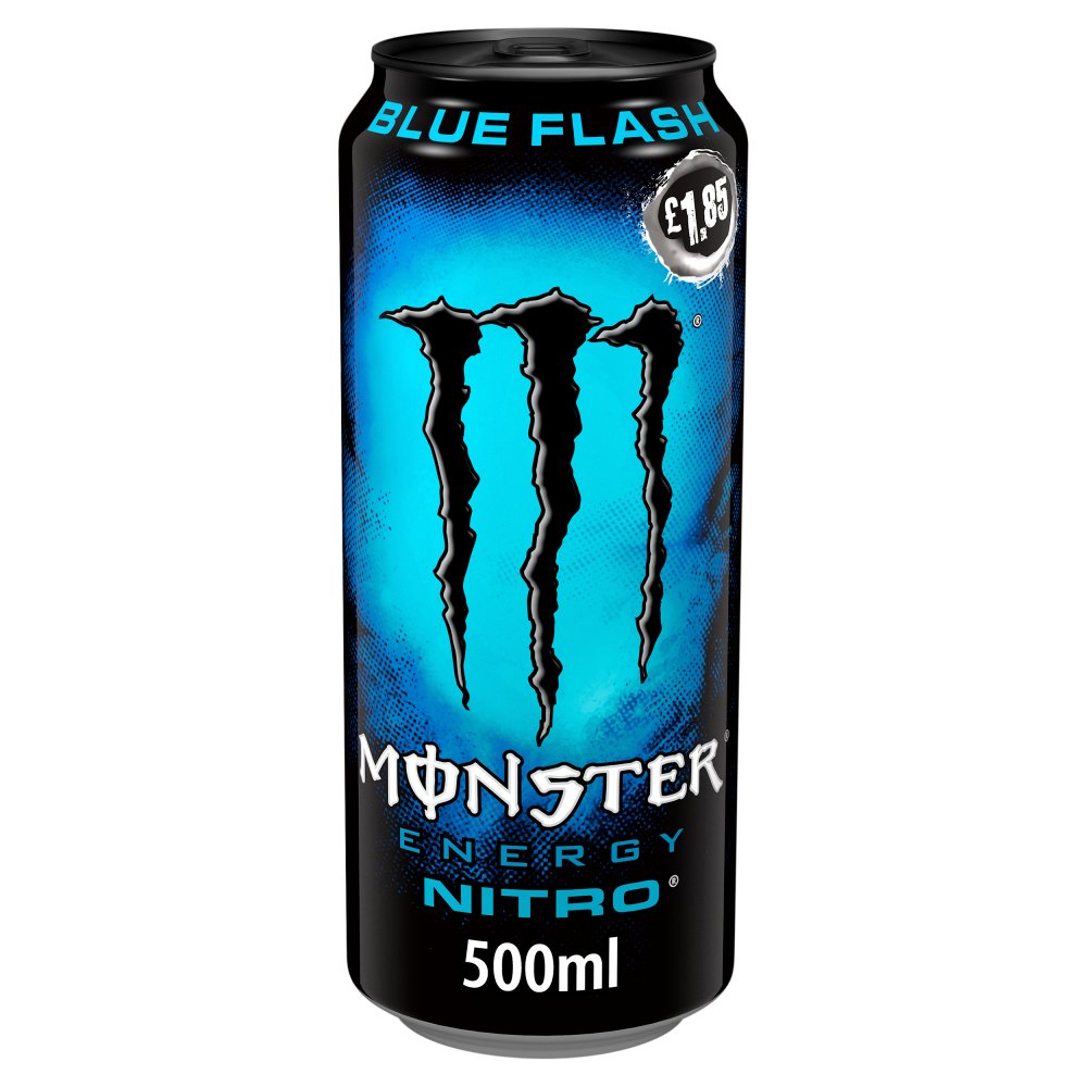 Monster Energy Nitro Blue Flash 500ml PMP pack shot