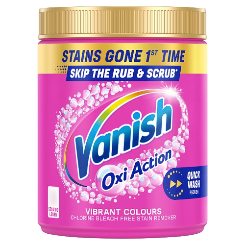 Vanish Gold Oxi Action Pink Stain Remover Powder 1kg pack shot