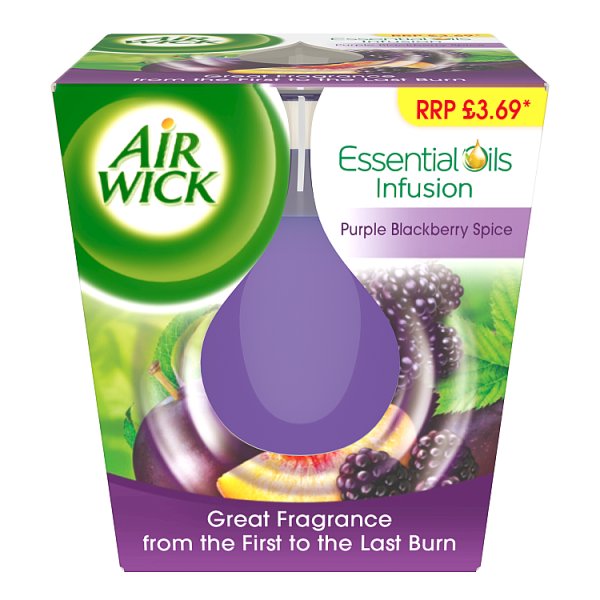 Airwick Base Candle Blackberry Spice 105g PMP pack shot