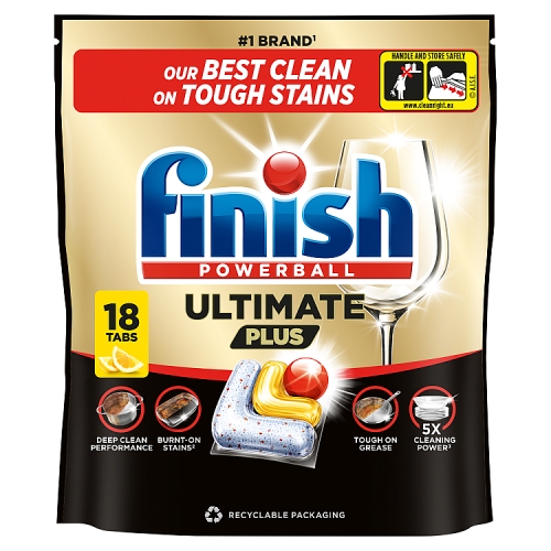 Finish Ultimate Plus All in One Lemon Tablets 18s pack shot