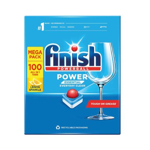 Finish Power Essential Lemon Dishwasher Tablets 100s pack shot