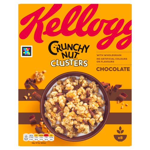 Kelloggs Crunchy Nut Chocolate Clusters 400g pack shot