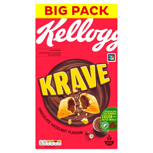 Kelloggs Krave Chocolate Hazelnut 750g pack shot