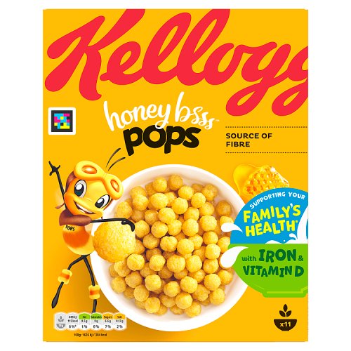 Kelloggs Honey Pops 330g pack shot