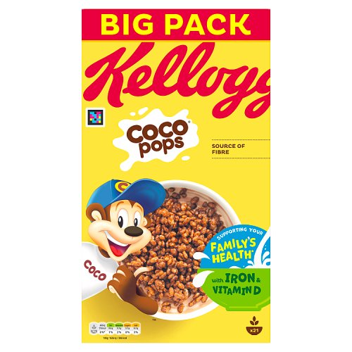 Kelloggs Coco Pops Cereal 650g pack shot