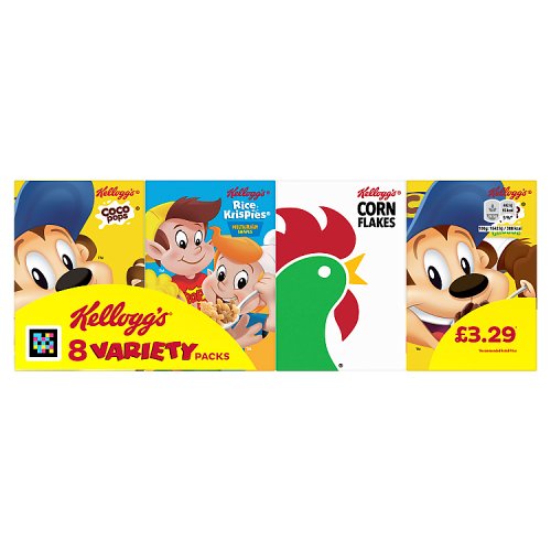 Kelloggs Variety PM £3.29 8pk (Hebrew Text) 196g pack shot
