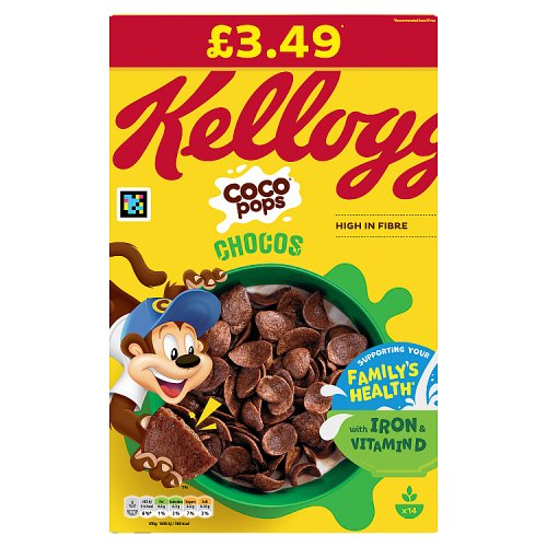 Kelloggs Coco Pops Chocos PM £3.49 430g pack shot