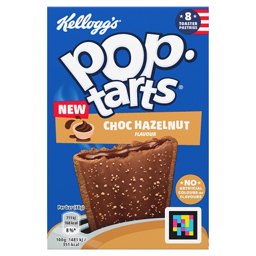 Kelloggs Pop Tarts Hazelnut 8pk (8 x 48g) pack shot