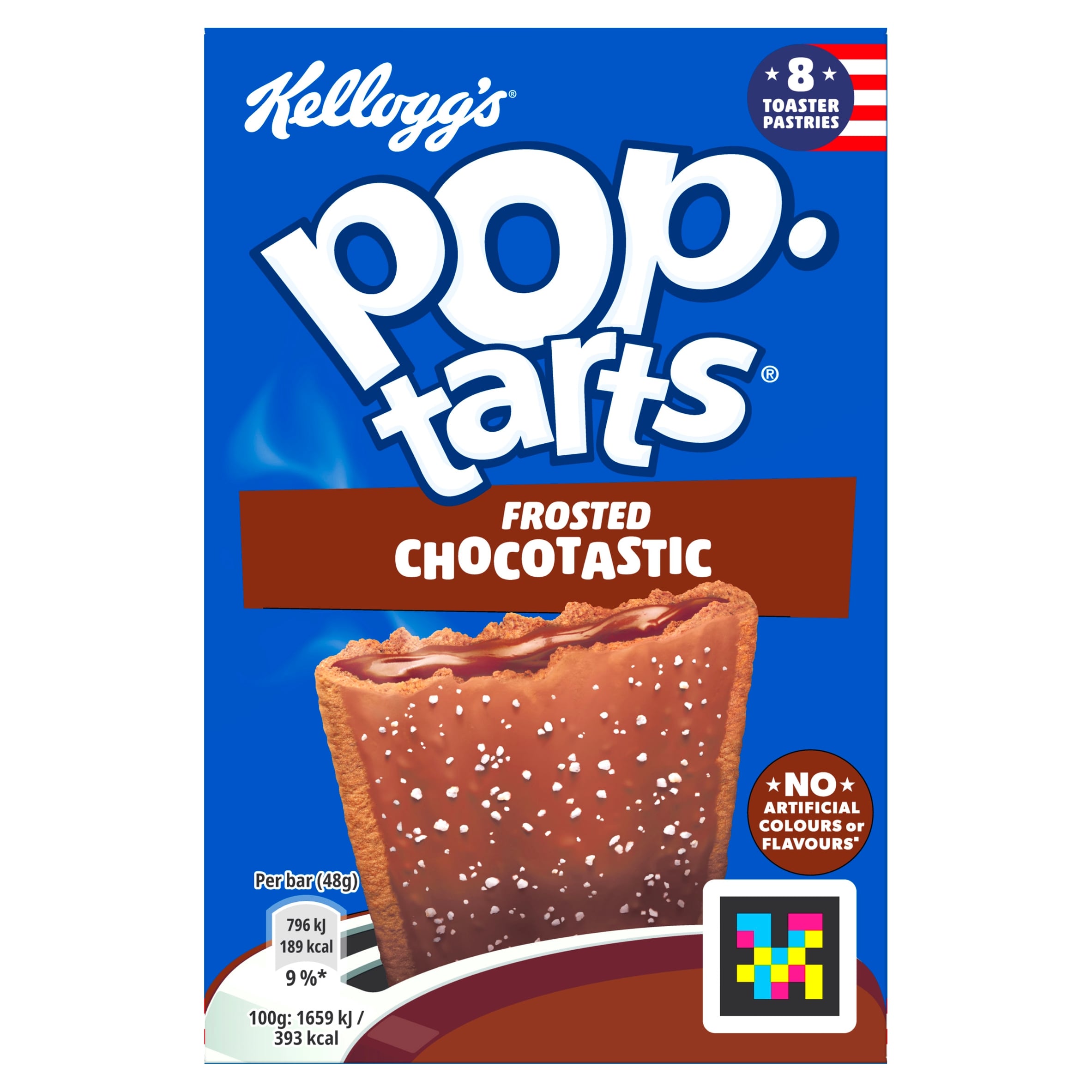 Kelloggs Pop Tarts Chocolate Hazelnut 8pk (8 x 48g) pack shot