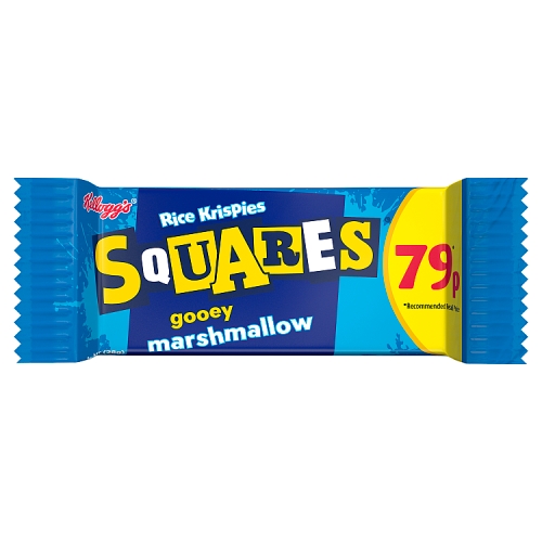 Kelloggs Rice Krispies Squares Marshmallow PM 79p 28g pack shot
