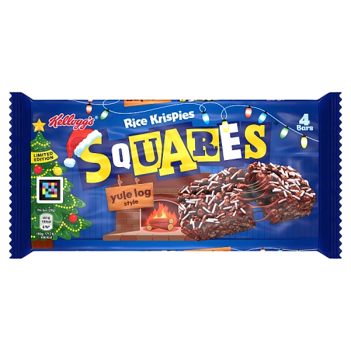 Kelloggs Rice Krispie Squares Yule Log 4pk (4 x 29g) pack shot