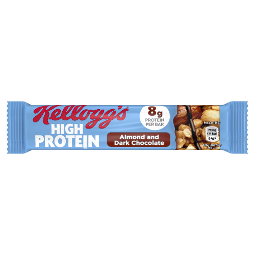 Kelloggs High Protein Almond & Dark Chocolate Bar 35g pack shot
