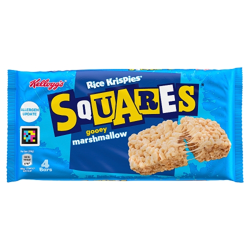 Kelloggs Rice Krispies Squares Marshmallow Snack Bars 28g pack shot