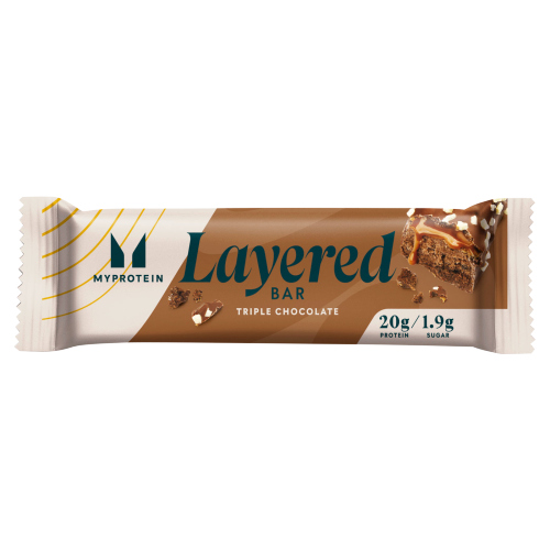 Myprotein Layered Bar Triple Choc 60g pack shot