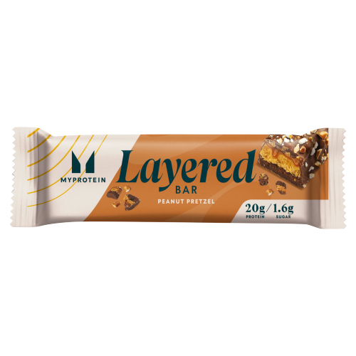 Myprotein Layered Bar Peanut Pretzel 60g pack shot