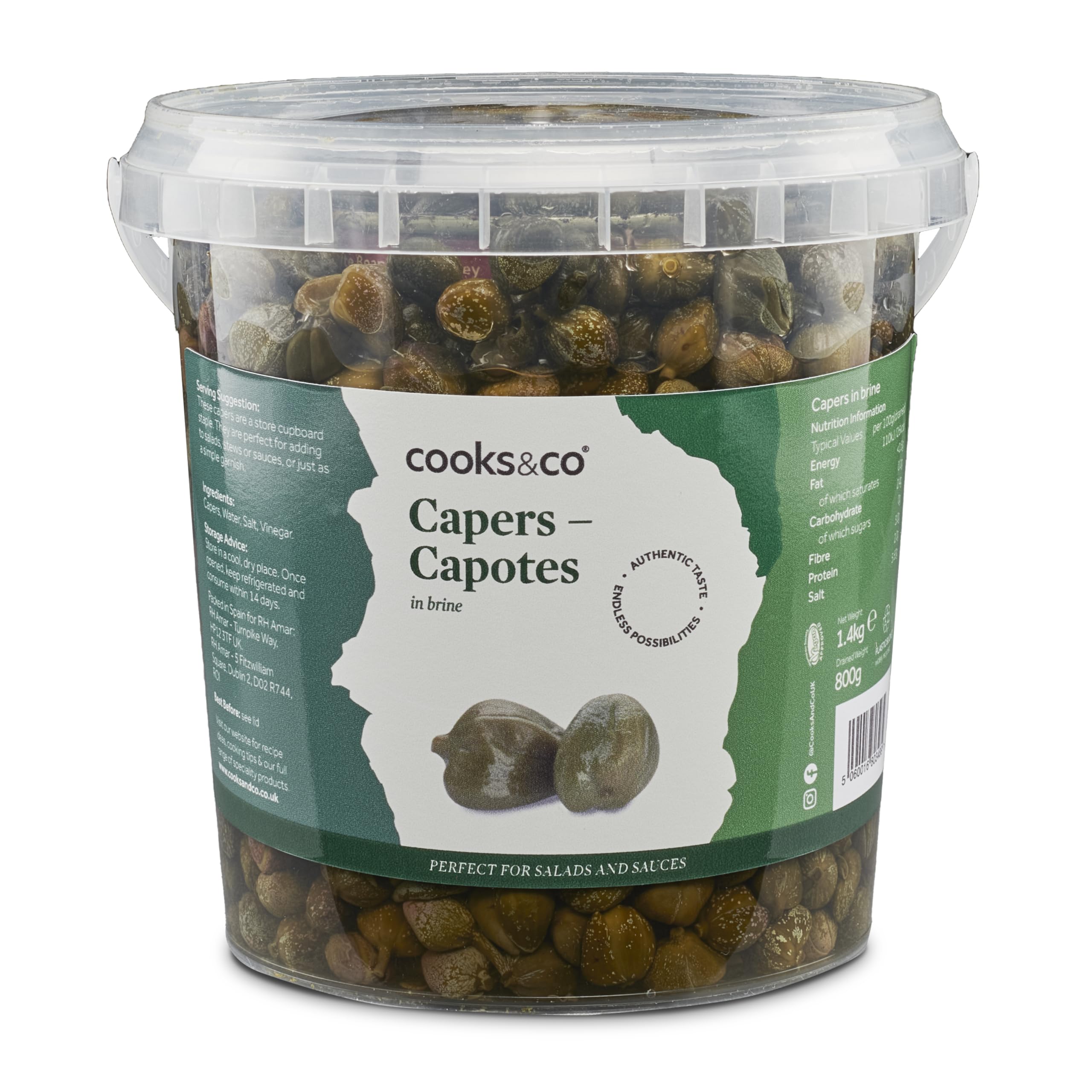 Cooks & Co Capers Capotes 1.4kg pack shot