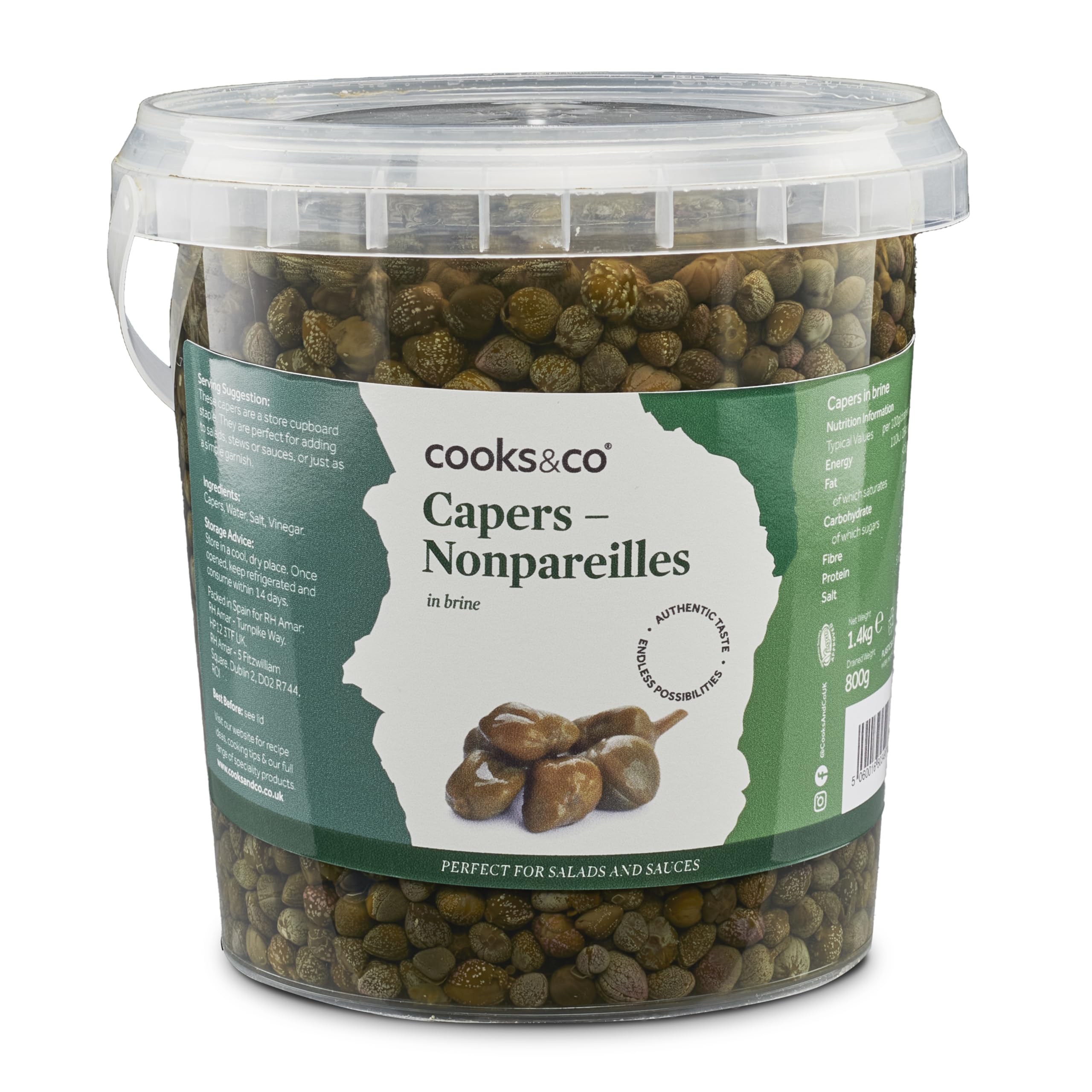 Cooks & Co Capers Nonpareilles 1.4kg pack shot