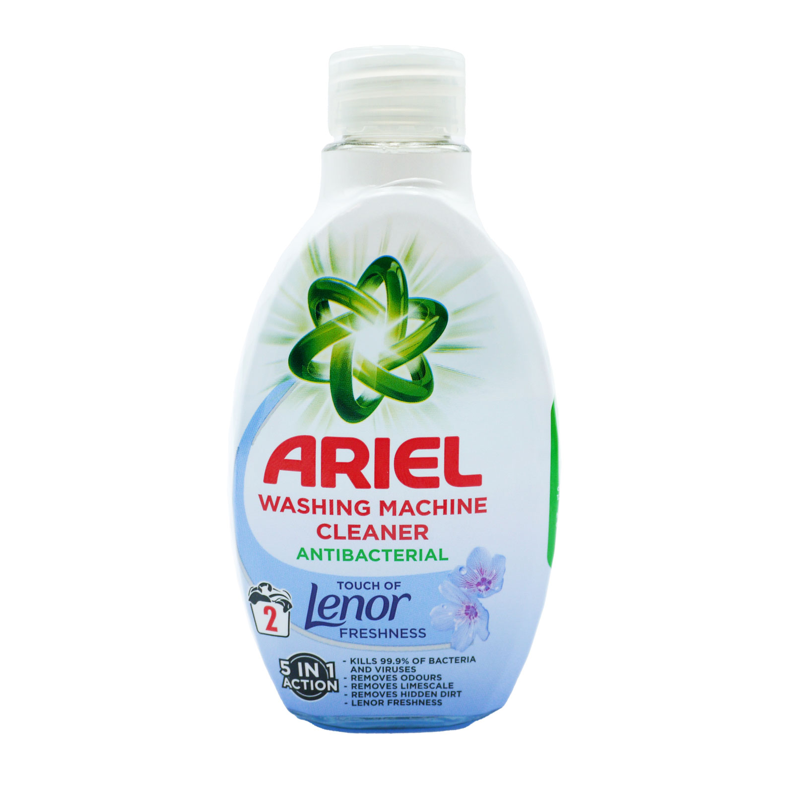 Ariel Washing Machine Cleaner With Lenor 250ml pack shot