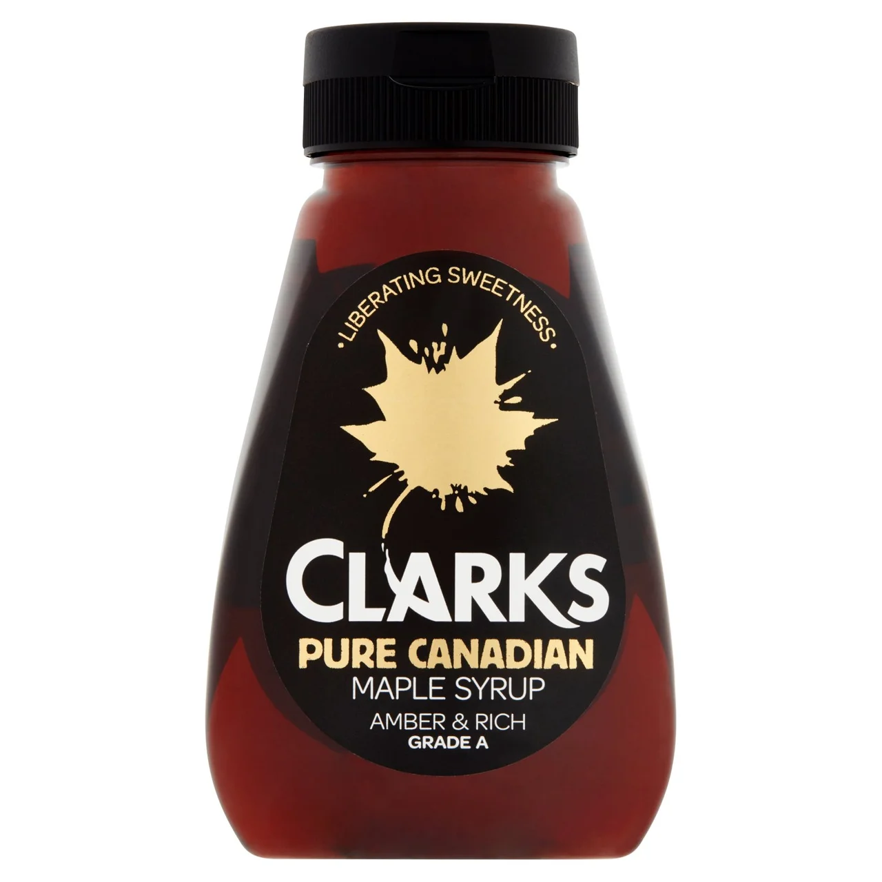 Clarks Pure Maple Syrup Amber & Rich 180ml pack shot